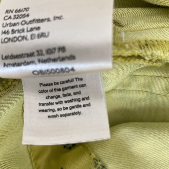 Pilcro Anthropologie Pants The Wanderer Low Rise Green Floral Size 27 - Picture 11 of 11